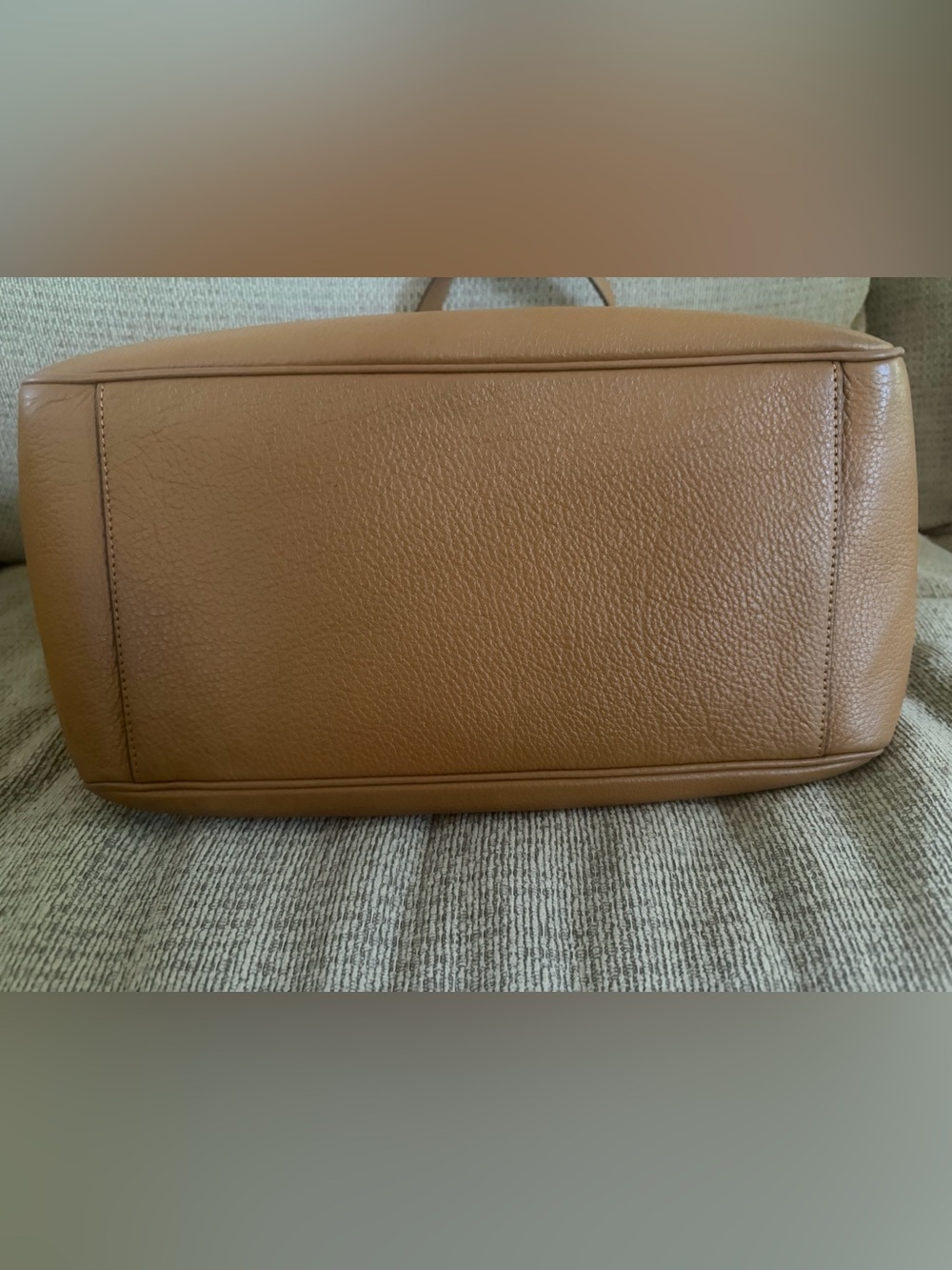 Coach Cognac Brown Pebble Leather Tote with Adjustable Straps - Picture 4 of 5